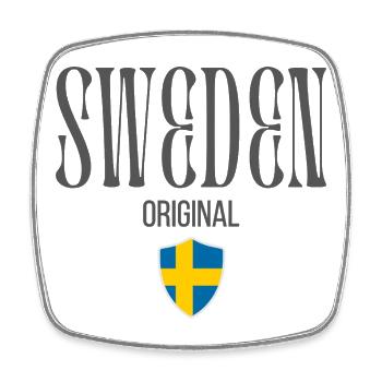 Né en Suède, originaire de Suède - Magnet carré - blanc - Devant