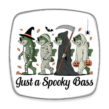 Verkleidete Fischkreaturen Halloween Barsch Angler - Viereckiger Kühlschrankmagnet - Weiß - Vorne