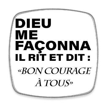 Divine Humor Quote Funny Man Woman - Square fridge magnet - white - Front