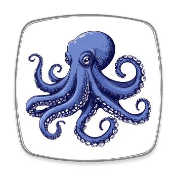 Sea Flavor Octopus Design - Square fridge magnet - white - Front