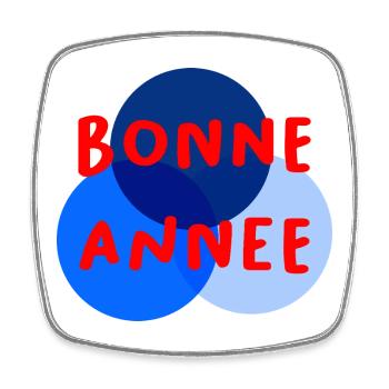 HAPPY NEW YEAR. NEW YEAR'S EVE. NEW YEAR - Square fridge magnet - white - Front
