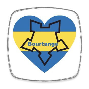I_love_Bourtange - Square fridge magnet - white - Front