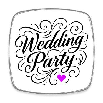 Wedding Party Wedding Party - Square fridge magnet - white - Front