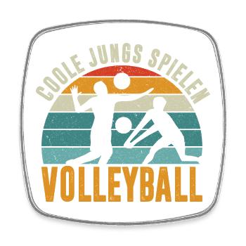 Volley-ball Enfants Cadeaux Joueurs de volley-ball - Magnet carré - blanc - Devant