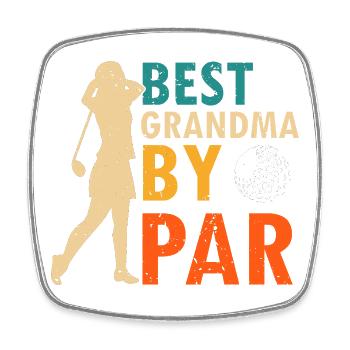 Best Grandma By Par Funny Golf Pun For Women - Viereckiger Kühlschrankmagnet - Weiß - Vorne