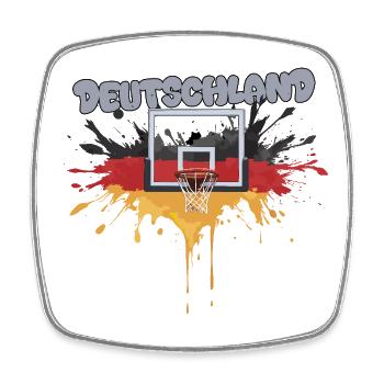 Deutschland Basketball Graffiti Design - Viereckiger Kühlschrankmagnet - Weiß - Vorne