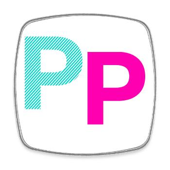 P Buchstabe - Viereckiger Kühlschrankmagnet - Weiß - Vorne