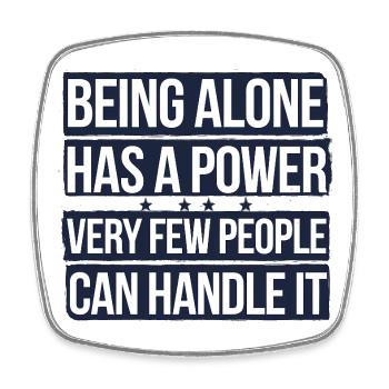 Empowering Solo Force Citation, Motivant - Magnet carré - blanc - Devant