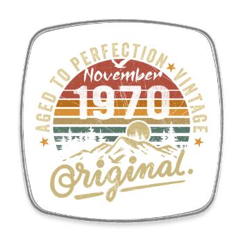 november 1970 birthday november 1970 - Square fridge magnet - white - Front