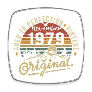 november 1979 birthday november 1979 - Square fridge magnet - white - Front