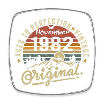 november 1982 birthday november 1982 - Square fridge magnet - white - Front