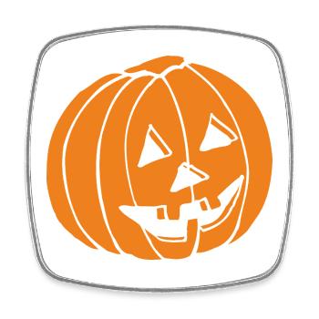 Halloween - Viereckiger Kühlschrankmagnet - Weiß - Vorne