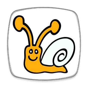 Snail Shell Cute Cute Happy Cool - Square fridge magnet - white - Front