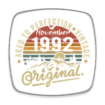november 1992 birthday november 1992 - Square fridge magnet - white - Front