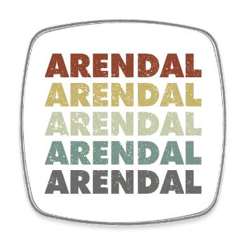 Arendal - Norway - Norge - Norwegen - Lettering - Viereckiger Kühlschrankmagnet - Weiß - Vorne