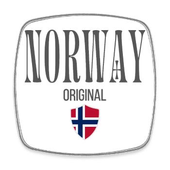 Ursprünglich aus Norwegen, geboren in Norwegen - Viereckiger Kühlschrankmagnet - Weiß - Vorne