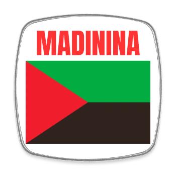 T-shirt Madinina drapeau Martinique - Magnet carré - blanc - Devant