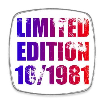 44e anniversaire Edition limitée 10/1981 - Magnet carré - blanc - Devant