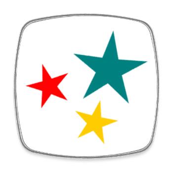 STAR. STARS. STAR. FEAST. ANNIVERSARY. CHRISTMAS - Square fridge magnet - white - Front