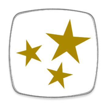 STAR. STARS. STAR. FEAST. ANNIVERSARY. CHRISTMAS - Square fridge magnet - white - Front