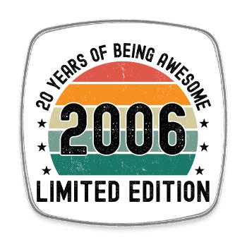 20 Years Of Being Awesome 2006 Limited Edition - Viereckiger Kühlschrankmagnet - Weiß - Vorne