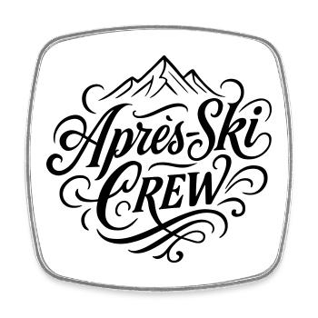 L’équipage APRÈS Ski - Magnet carré - blanc - Devant