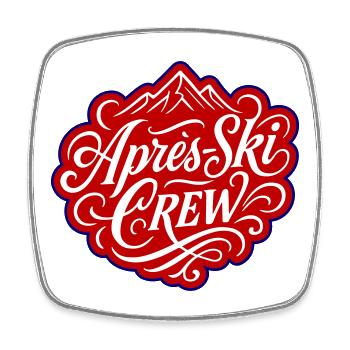 L’équipage APRÈS Ski - Magnet carré - blanc - Devant