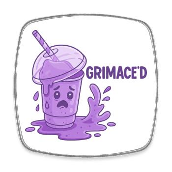 Grimace Shake Chaos - Square fridge magnet - white - Front