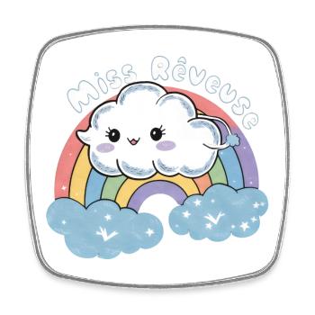 Child Dreamer and Sleep Miss Magical Dreamer - Square fridge magnet - white - Front