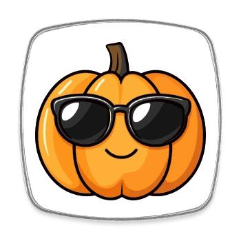 Pumpkin Halloween Autumn - Square fridge magnet - white - Front
