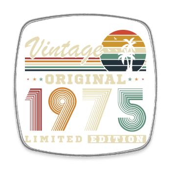 1975 Vintage Rétro Cadeau D'anniversaire - Magnet carré - blanc - Devant