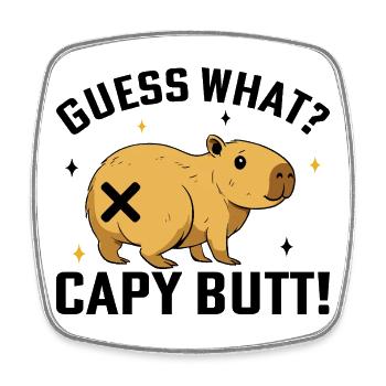 Capybara  - Viereckiger Kühlschrankmagnet - Weiß - Vorne