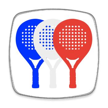 Padel-France2 - Magnet carré - blanc - Devant