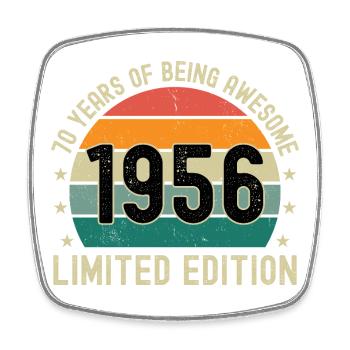 70 Years Of Being Awesome 1956 Limited Edition - Square fridge magnet - white - Front