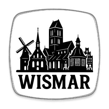 wismar ostsee - Viereckiger Kühlschrankmagnet - Weiß - Vorne