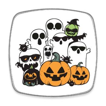 Halloween Party Figures - Square fridge magnet - white - Front