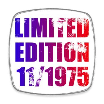 50e anniversaire Edition limitée 11/1975 - Magnet carré - blanc - Devant