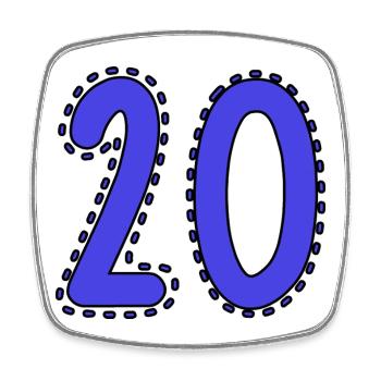 20. 20th ANNIVERSARY. 20 YEARS ANNIVERSARY. 20 YEARS. - Square fridge magnet - white - Front