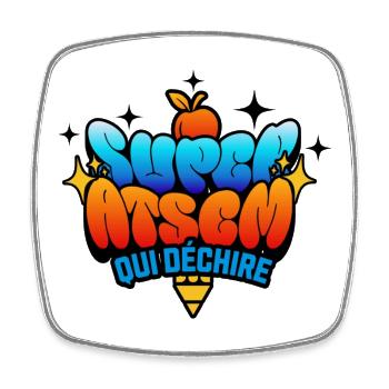 Super Atsem qui déchire - Magnet carré - blanc - Devant