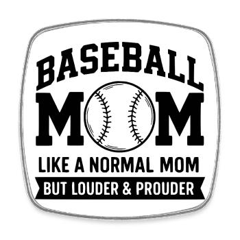 Stolze Baseball-Mutter Zitat Baseball-Mutter - Viereckiger Kühlschrankmagnet - Weiß - Vorne