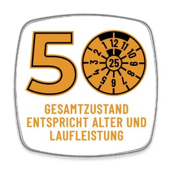 HU Dezember 2025 - 50 Jahre - Geburtstag Geschenk - Viereckiger Kühlschrankmagnet - Weiß - Vorne