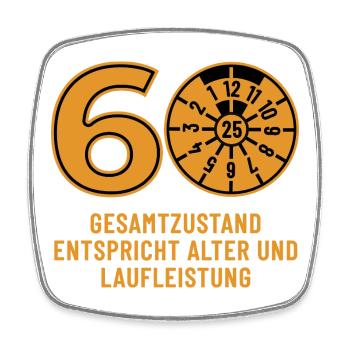 HU Dezember 2025 - 60 Jahre - Geburtstag Geschenk - Viereckiger Kühlschrankmagnet - Weiß - Vorne