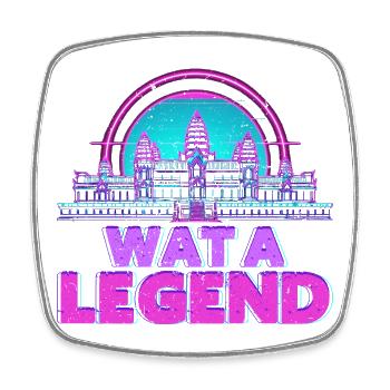 Cambodia Cambodian Wat A Legend - Square fridge magnet - white - Front