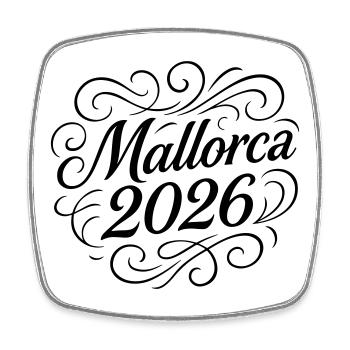 Mallorca 2026 - Square fridge magnet - white - Front