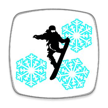 Slopestyle - Viereckiger Kühlschrankmagnet - Weiß - Vorne