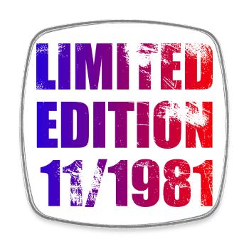 44e anniversaire Edition limitée 11/1981 - Magnet carré - blanc - Devant