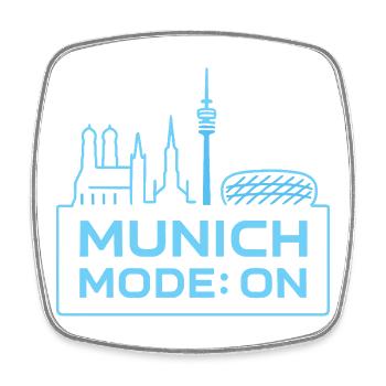 Munich Mode On Skyline Bayern Design - Square fridge magnet - white - Front