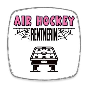 Air Hockey Rentnerin Air Hockeyspielerin Rente  - Viereckiger Kühlschrankmagnet - Weiß - Vorne
