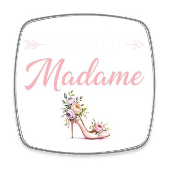 Madame Hochzeit Junggesellenabschied Braut - Viereckiger Kühlschrankmagnet - Weiß - Vorne