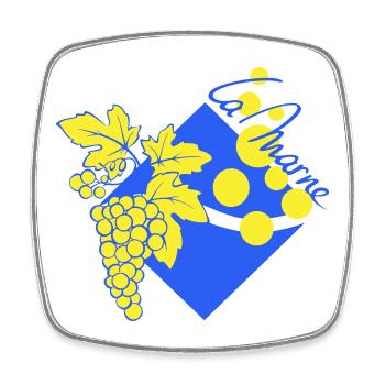 Logo hat die Marne neu interpretiert - Viereckiger Kühlschrankmagnet - Weiß - Vorne